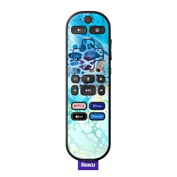 Roku Voice Remote Oil Paint Series Arctic Waves Skin