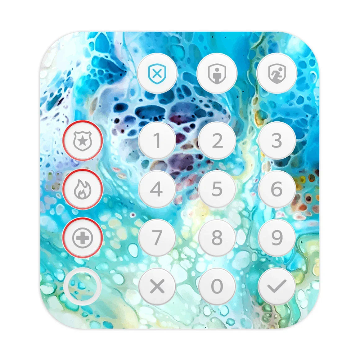 Ring Alarm Keypad (2nd Gen) Oil Paint Series Arctic Waves Skin