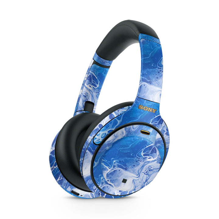 Sony WH-1000XM4 Oil Paint Series Blue Waves Skin