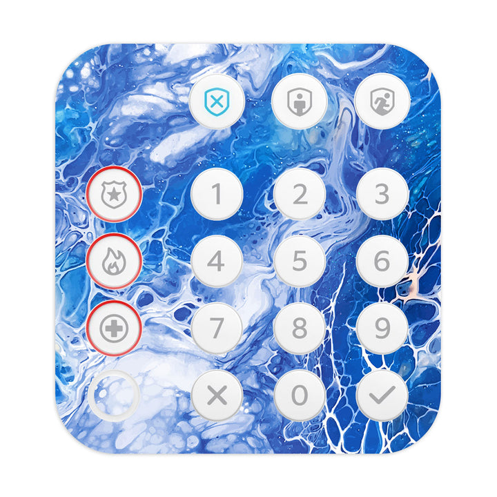 Ring Alarm Keypad (2nd Gen) Oil Paint Series Blue Waves Skin