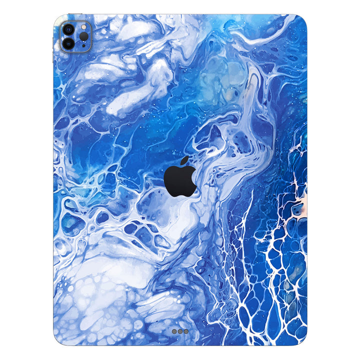 iPad Pro 12.9 Gen 6 Oil Paint Series Blue Waves Skin