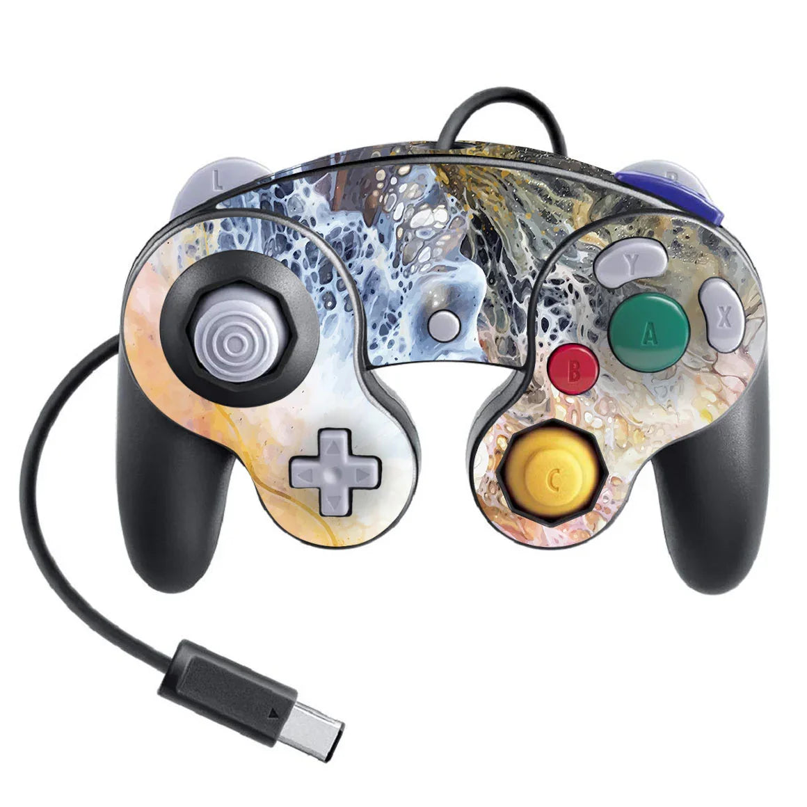 Nintendo Game Cube Controller Super Smash Bros Oil Paint Series Skins ...