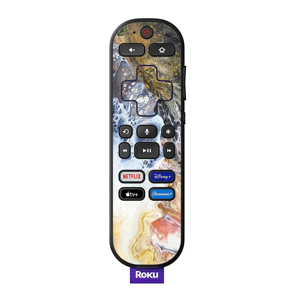 Roku Voice Remote Oil Paint Series Coastline Skin