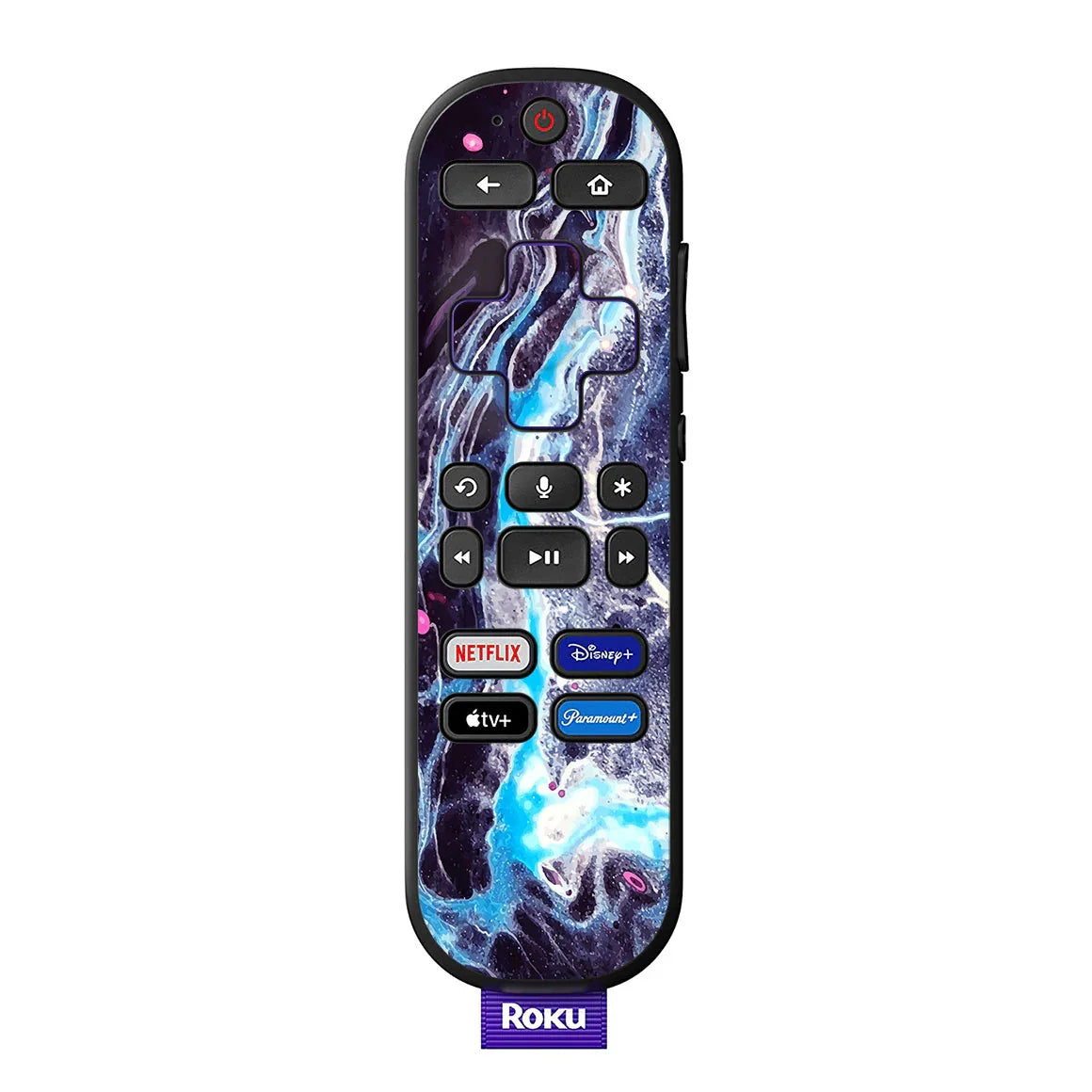 Roku Voice Remote Oil Paint Series Dark Waves Skin