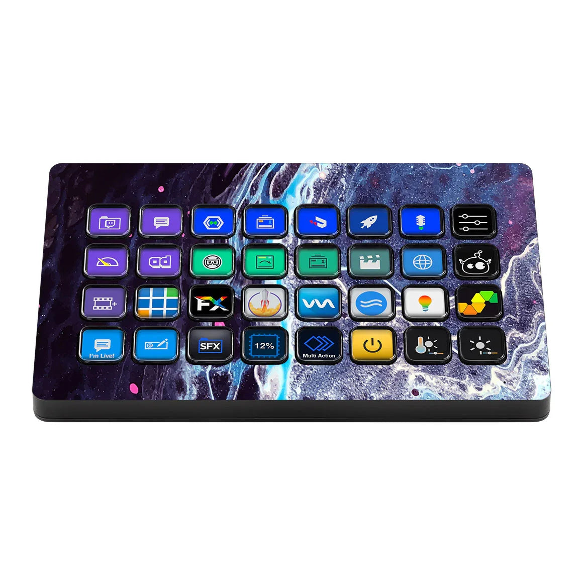 Elgato Stream Deck XL Oil Paint Series Dark Waves Skin