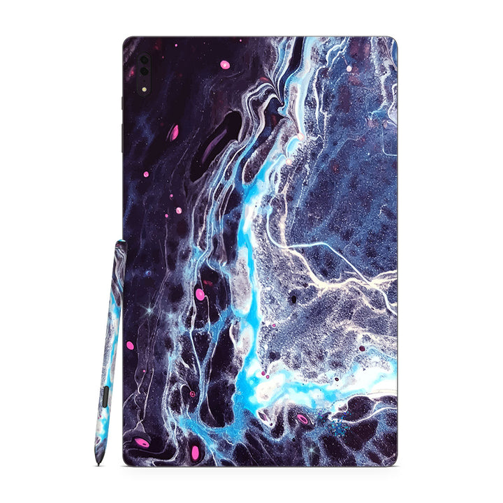 Galaxy Tab S8 Ultra Oil Paint Series Dark Waves Skin