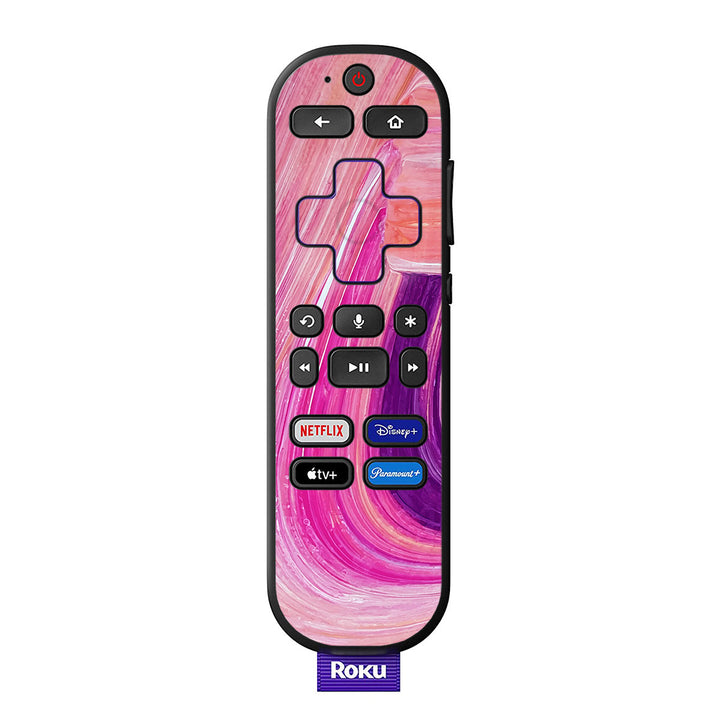 Roku Voice Remote Oil Paint Series Pink Brushed Skin