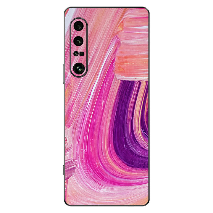 Sony Xperia 1 IV Oil Paint Series Pink Brushed Skin