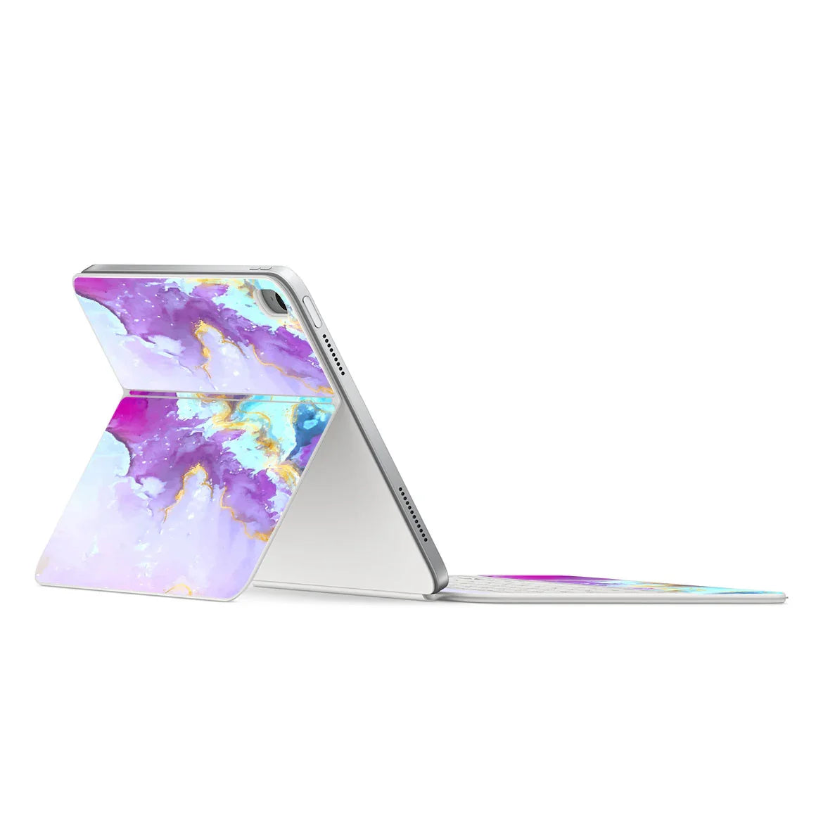 Magic Keyboard Folio for iPad (Gen 10) Oil Paint Series Pink Swirl Skin
