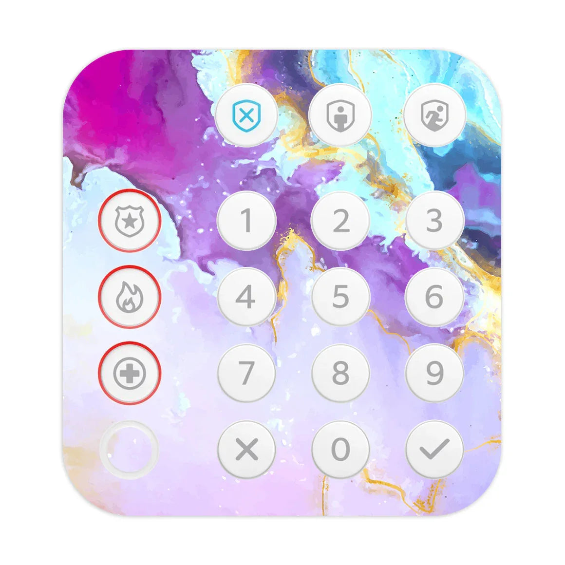 Ring Alarm Keypad (2nd Gen) Oil Paint Series Pink Swirl Skin