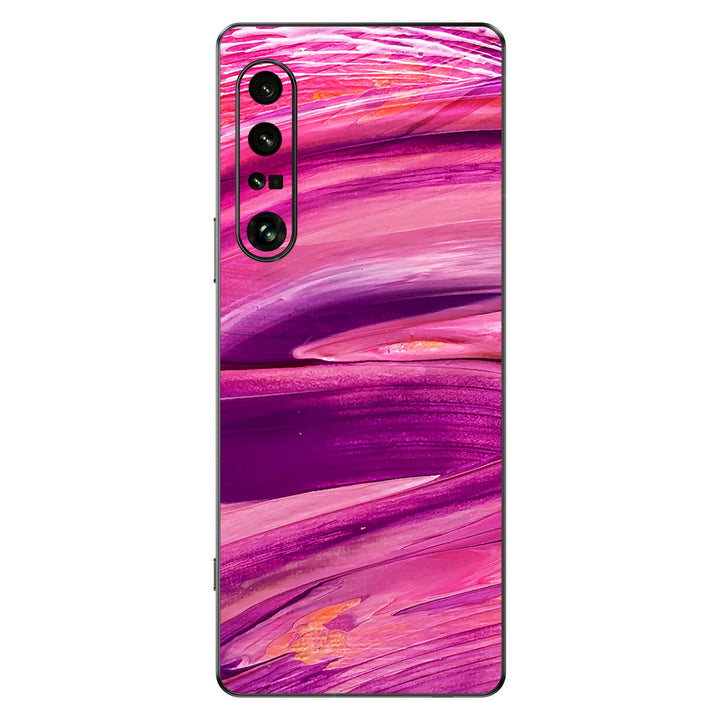Sony Xperia 1 IV Oil Paint Series Purple Brushed Skin