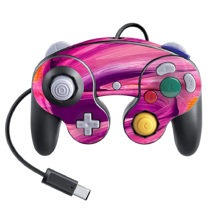 Nintendo Game Cube Controller Super Smash Bros Oil Paint Series Purple Brushed Skin