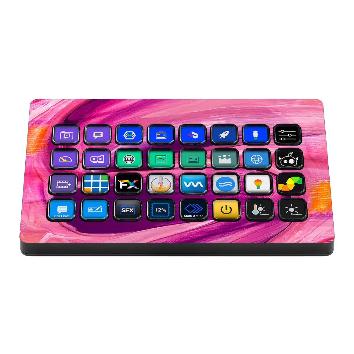 Elgato Stream Deck XL Oil Paint Series Purple Brushed Skin