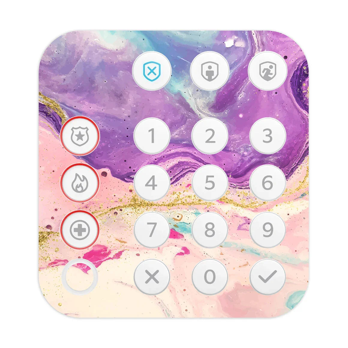 Ring Alarm Keypad (2nd Gen) Oil Paint Series Purple Swirl Skin