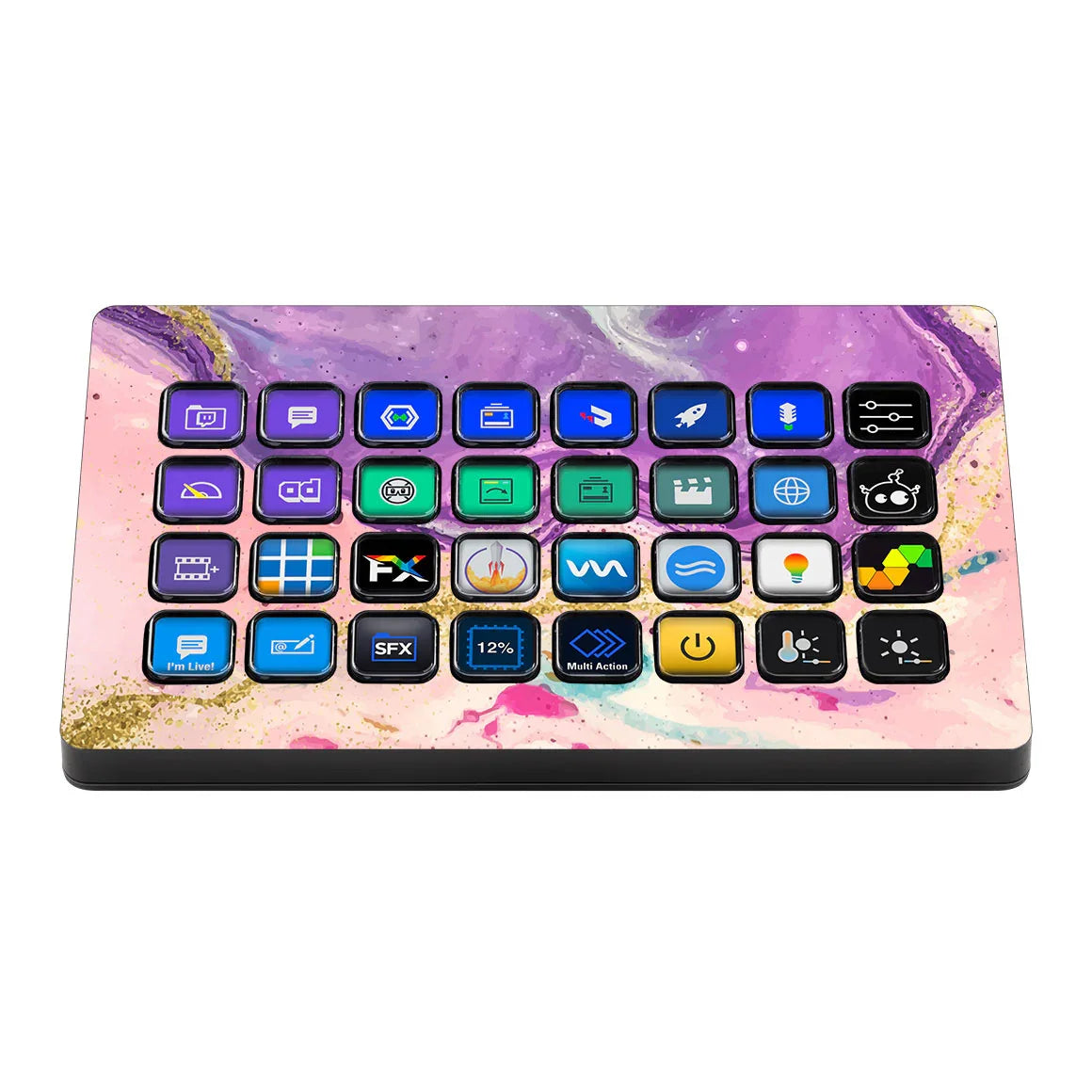 Elgato Stream Deck XL Oil Paint Series Purple Swirl Skin
