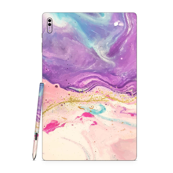 Galaxy Tab S8 Ultra Oil Paint Series Purple Swirl Skin