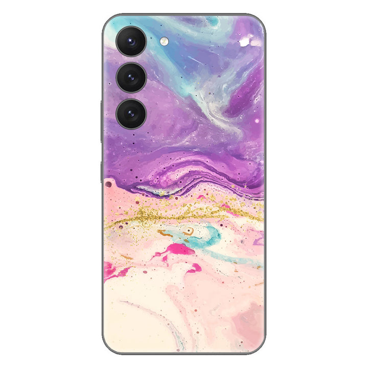 Galaxy S23 Plus Oil Paint Series Purple Swirl Skin