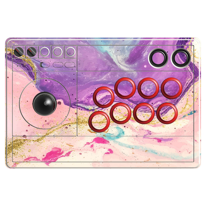 8Bitdo Arcade Stick Oil Paint Series Purple Swirl Skin