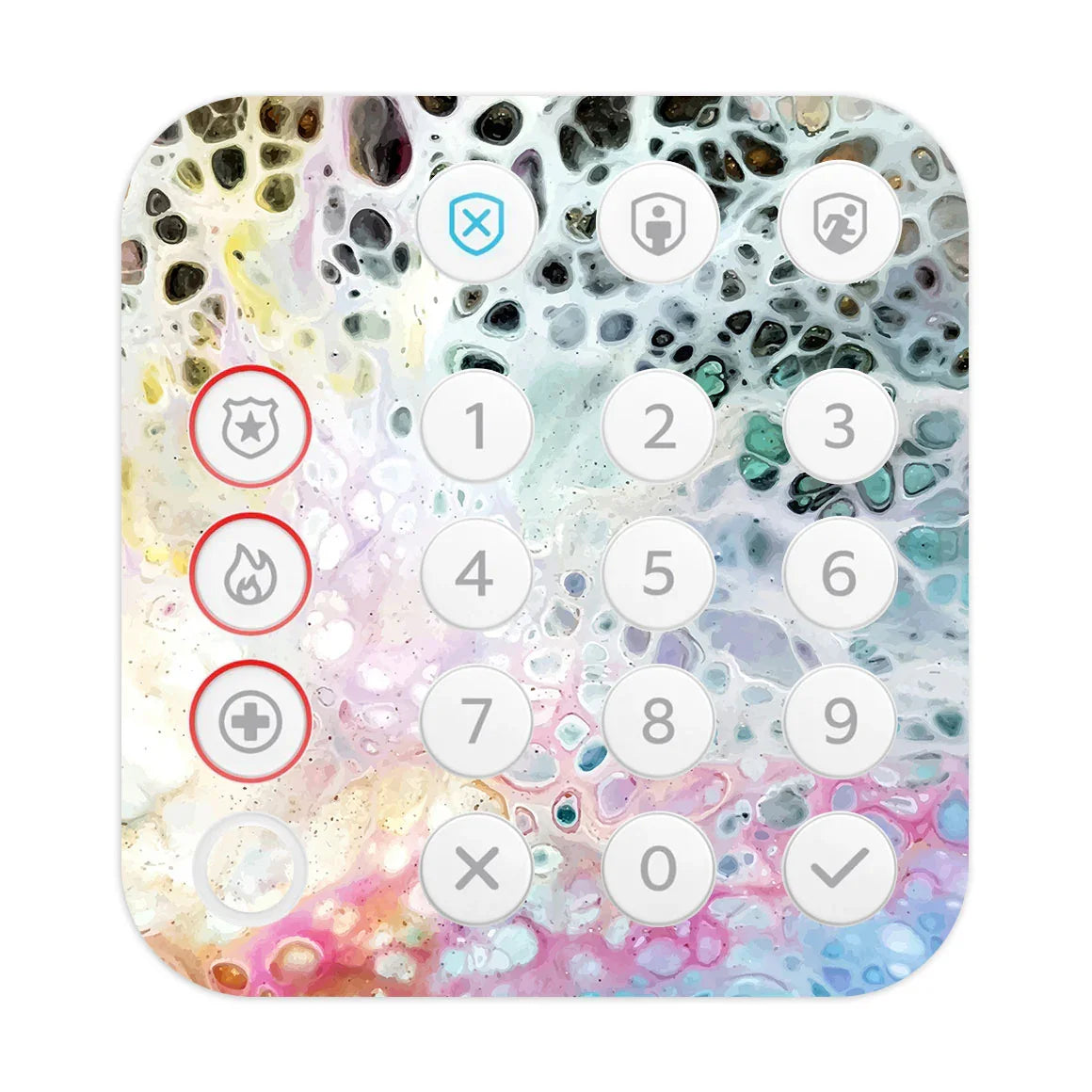 Ring Alarm Keypad (2nd Gen) Oil Paint Series Rainbow Waves Skin