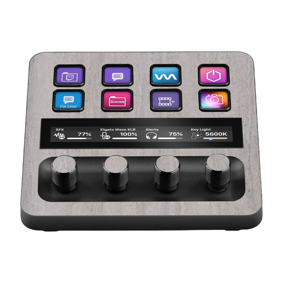 Elgato Stream Deck + Stone Series Concrete Skin