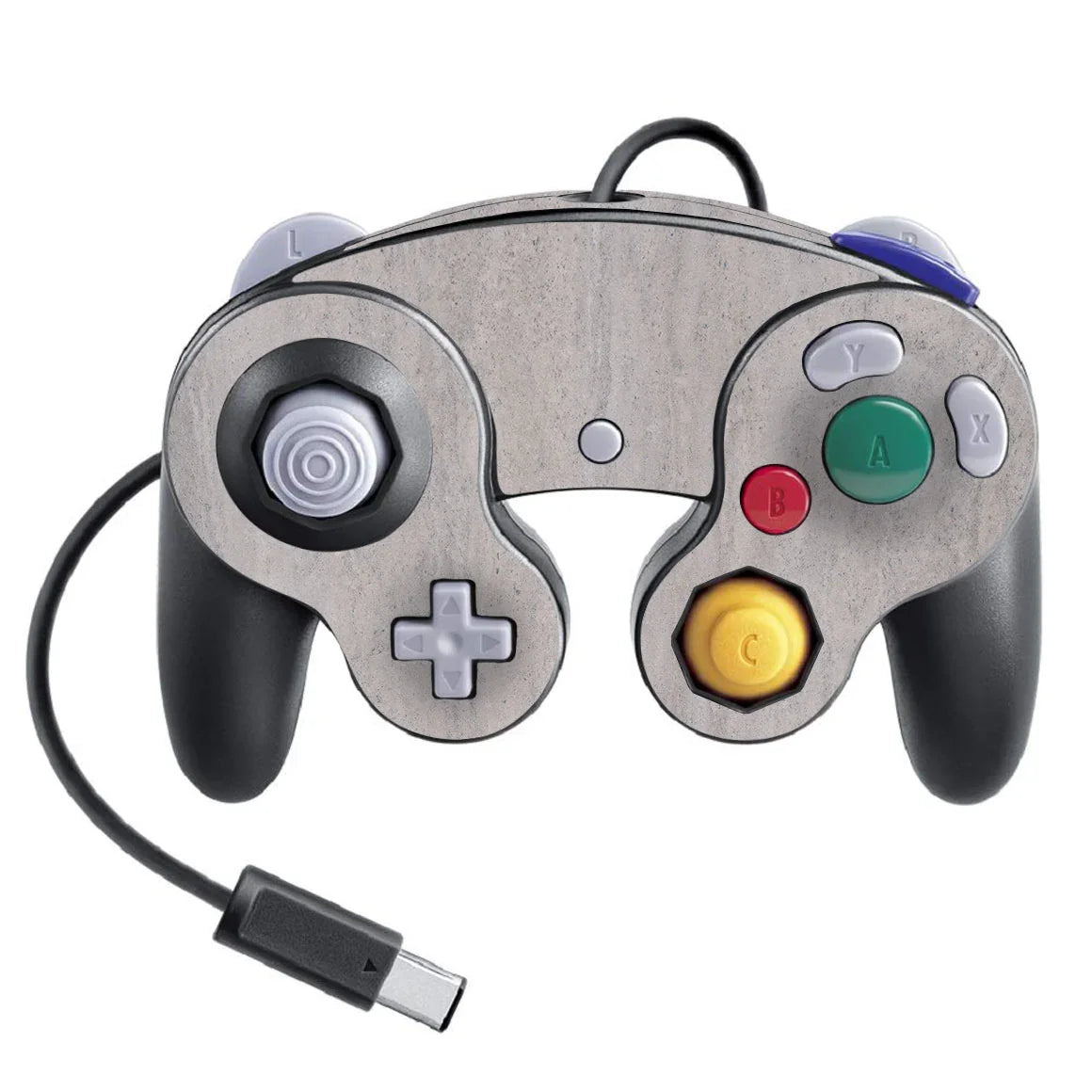 Nintendo Game Cube Controller Super Smash Bros Stone Series Concrete Skin