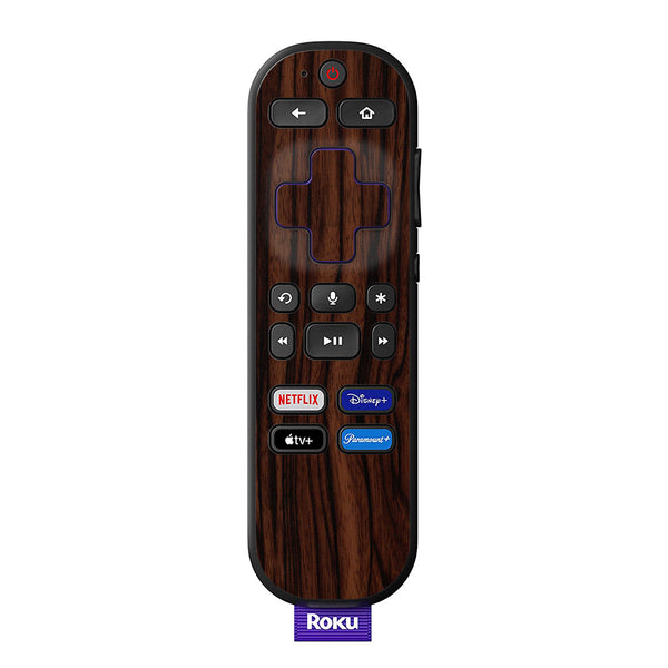 Roku Voice Remote Wood Series Ebony Skin