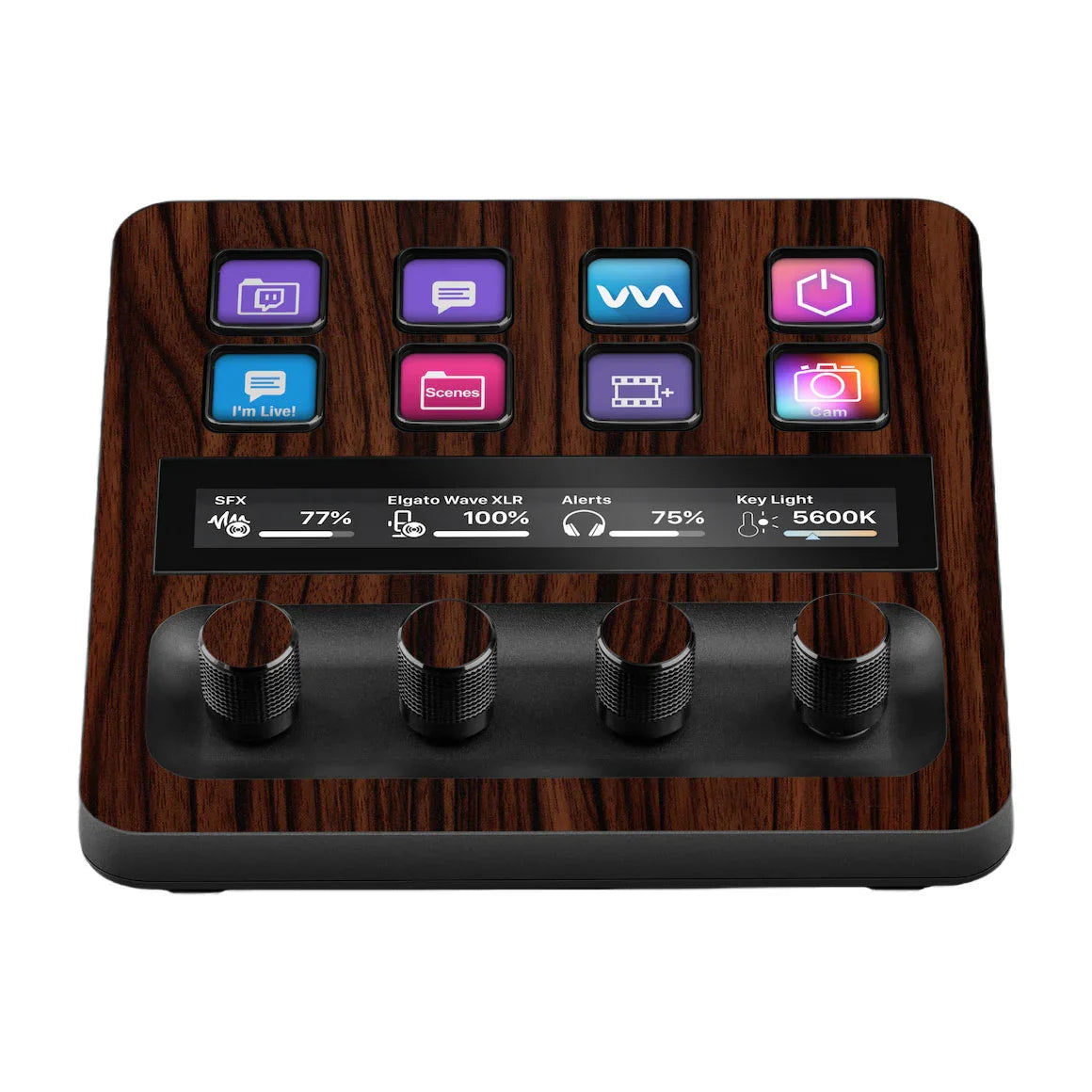 Elgato Stream Deck + Wood Series Ebony Skin