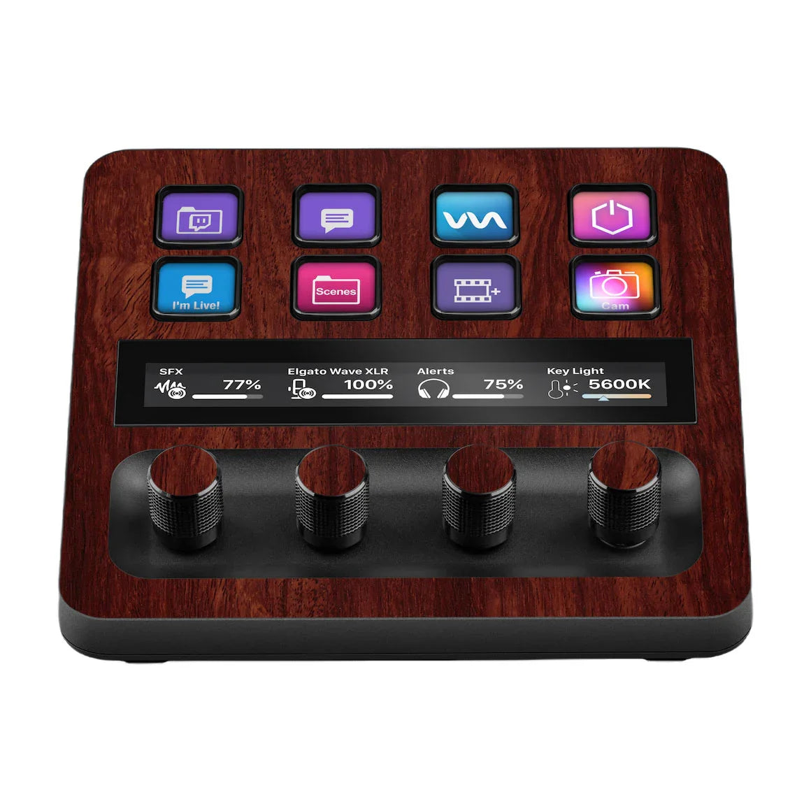 Elgato Stream Deck + Wood Series Mahogany Skin