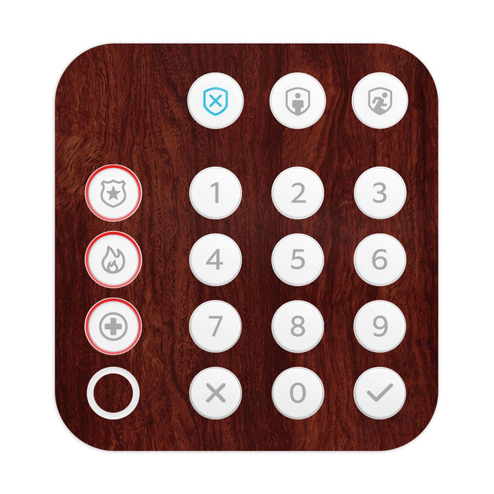 Ring Alarm Keypad (2nd Gen) Wood Series Mahogany Skin