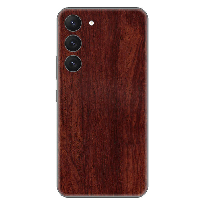 Galaxy S23 Wood Series Mahogany Skin