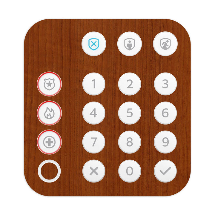 Ring Alarm Keypad (2nd Gen) Wood Series Teak Skin