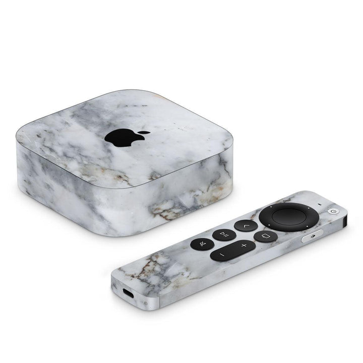 Apple TV 4K Gen 3 Marble Series Skins - Slickwraps