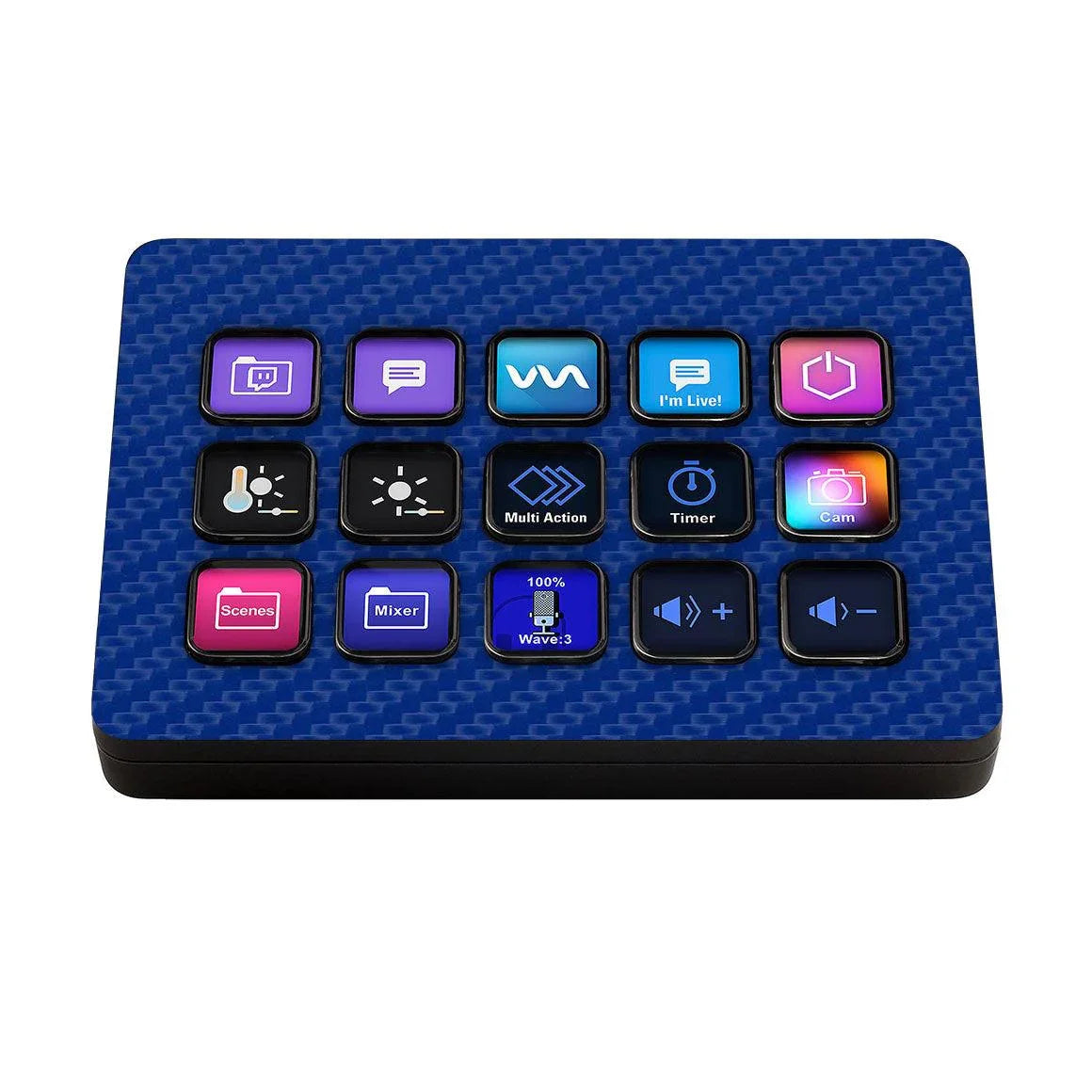 Elgato Stream Deck MK.2 Carbon Series Skins - Slickwraps