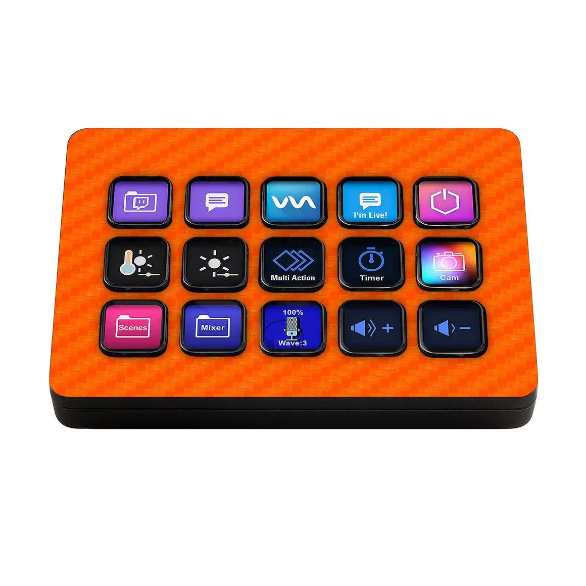 Elgato Stream Deck MK.2 Carbon Series Skins - Slickwraps