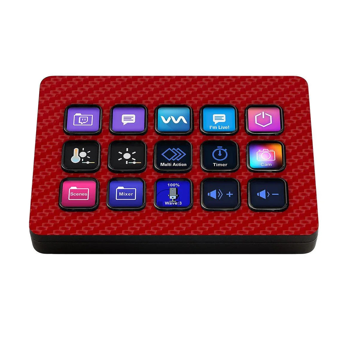Elgato Stream Deck MK.2 Carbon Series Skins - Slickwraps