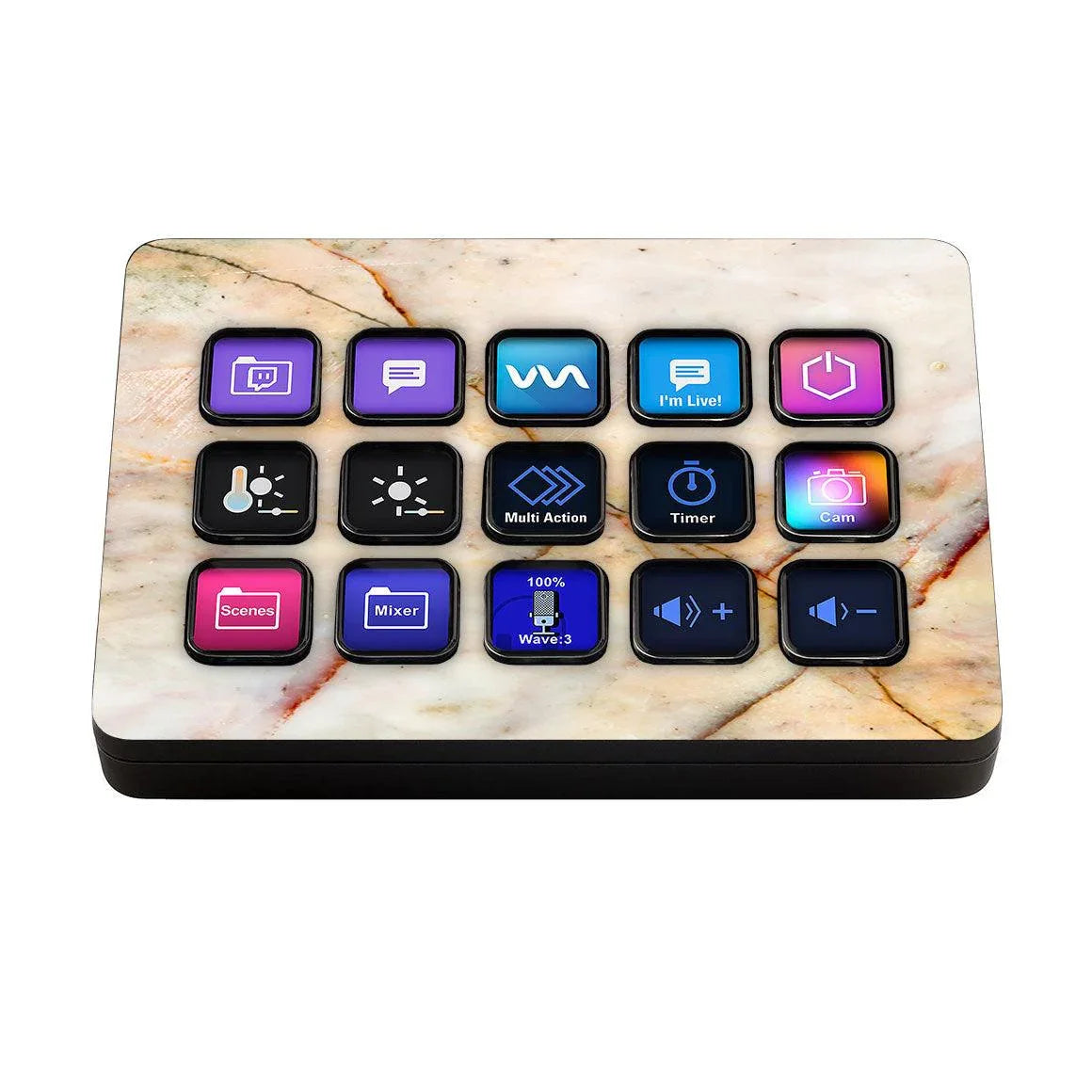 Elgato Stream Deck MK.2 Marble Series Skins - Slickwraps