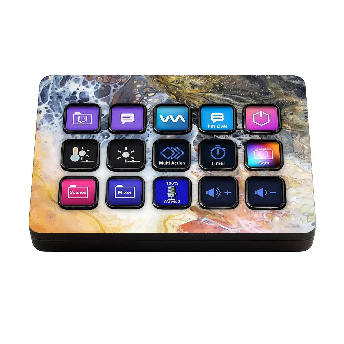 Elgato Stream Deck MK.2 Oil Paint Series Skins - Slickwraps