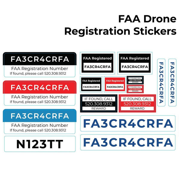 FAA REGISTRATION STICKER BUNDLE - Slickwraps