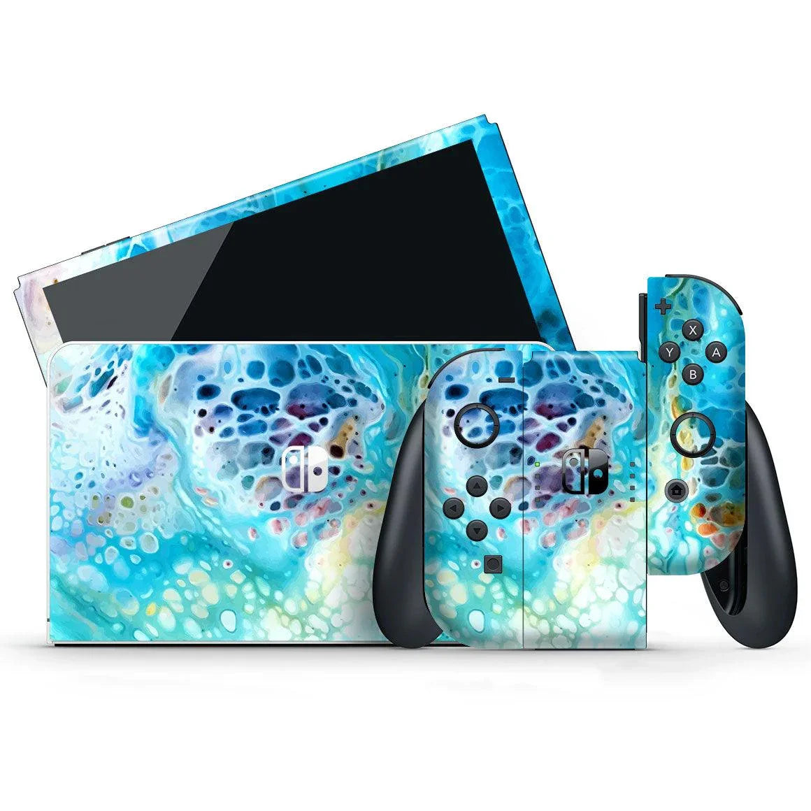 Nintendo Switch OLED Oil Paint Series Skins - Slickwraps