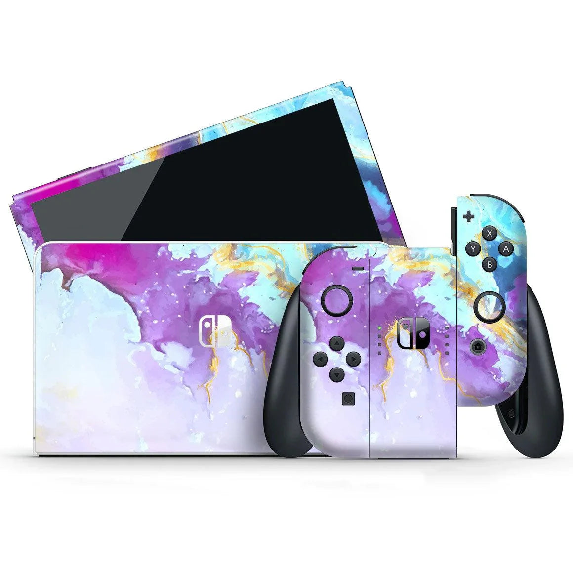 Nintendo Switch OLED Oil Paint Series Skins - Slickwraps