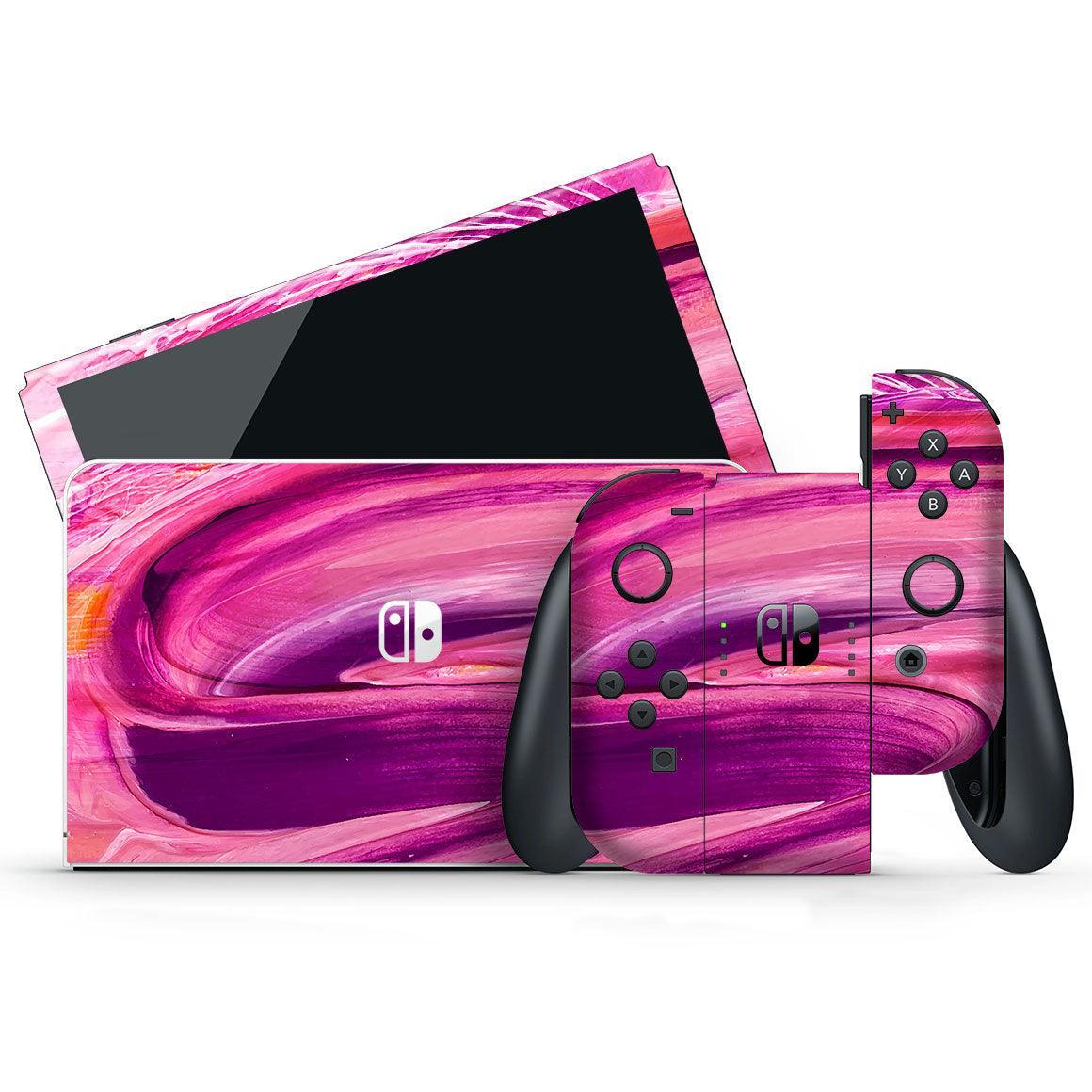 Nintendo Switch OLED Oil Paint Series Skins - Slickwraps