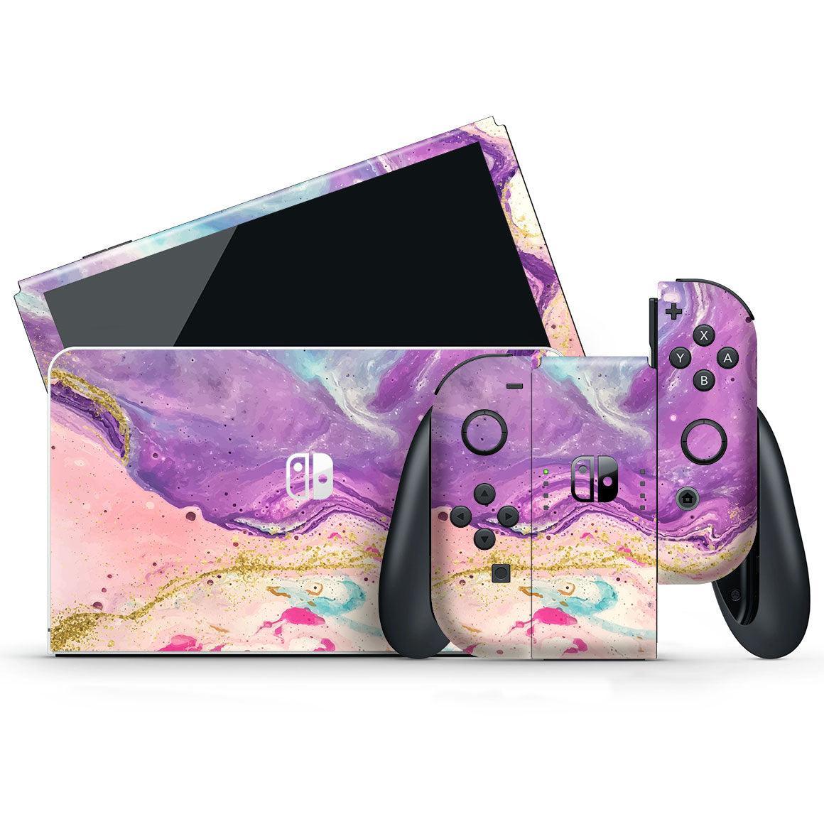 Nintendo Switch OLED Oil Paint Series Skins - Slickwraps
