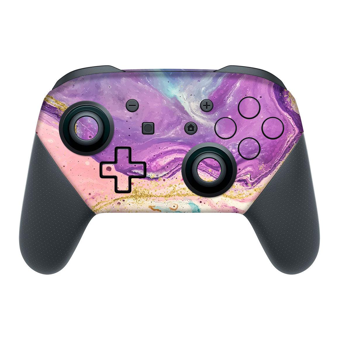 Nintendo Switch Pro Controller Oil Paint Series Skins Teal Waves Matte