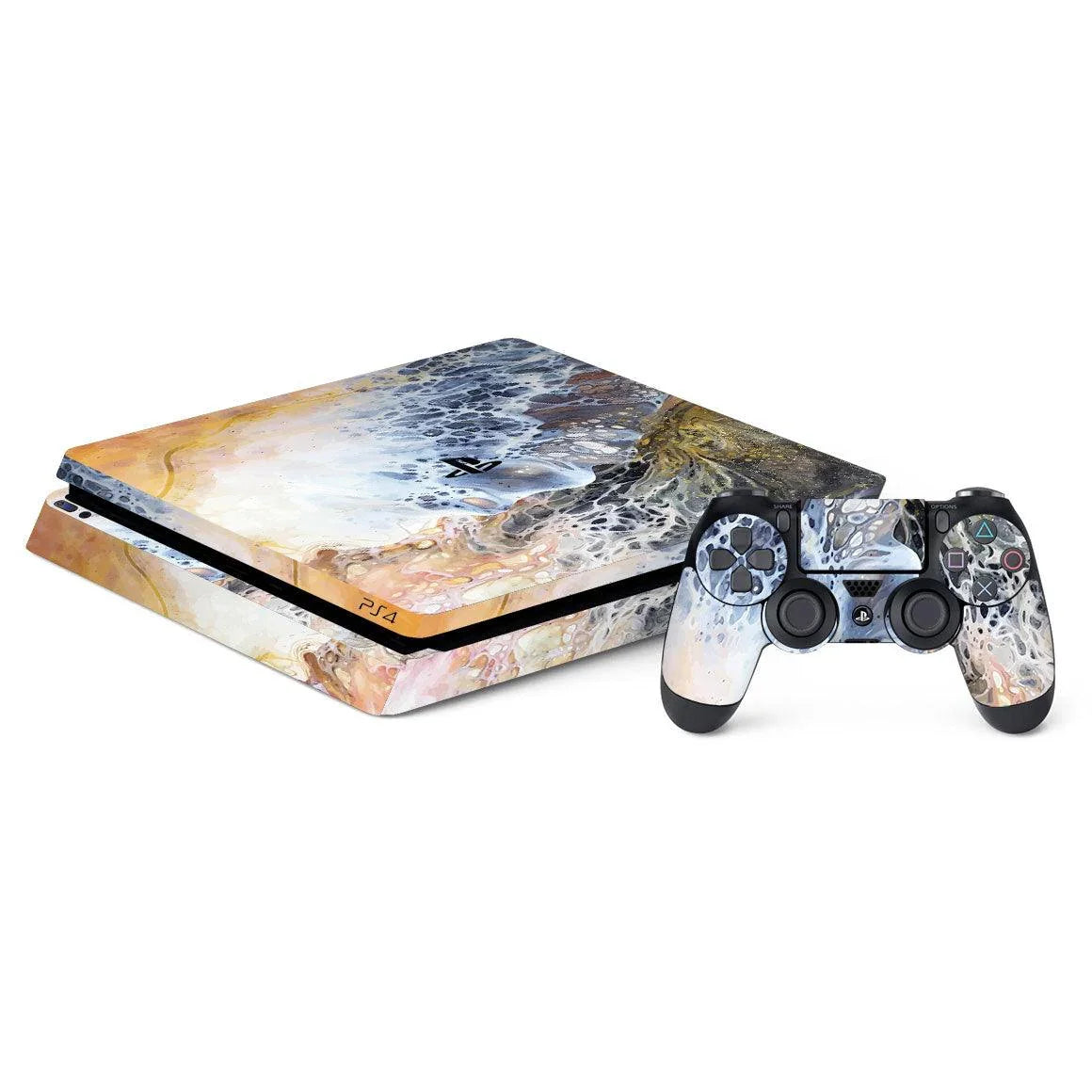 Playstation 4 Slim Oil Paint Series Skins - Slickwraps