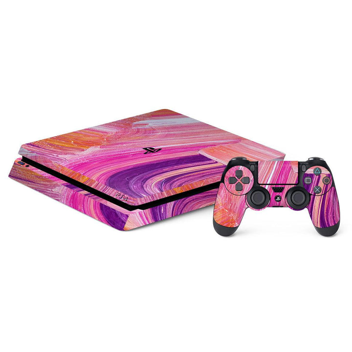 Playstation 4 Slim Oil Paint Series Skins - Slickwraps
