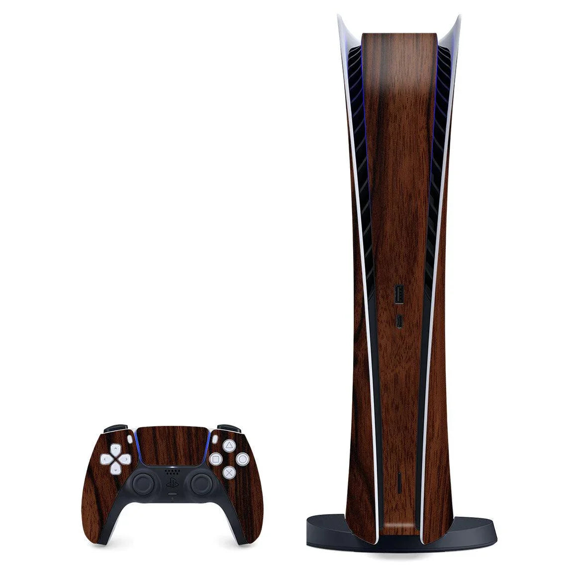Playstation 5 Digital Wood Series Skins - Slickwraps
