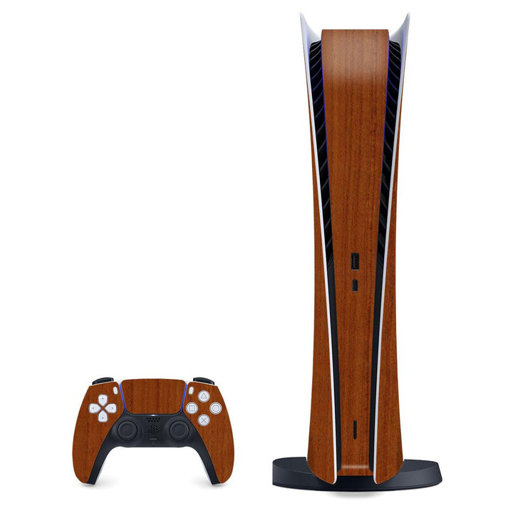 Playstation 5 Digital Wood Series Skins - Slickwraps