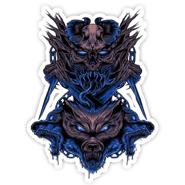 Skull Wolf Sticker - Slickwraps